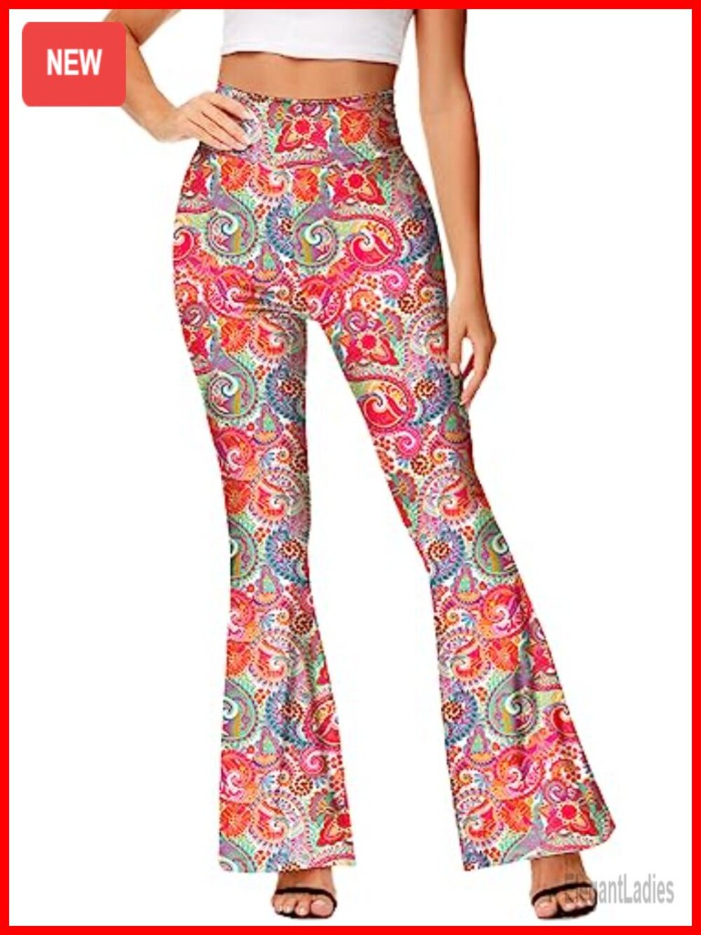 High Waist Stretch Bell Bottom Flare Leg Hippie Pants
